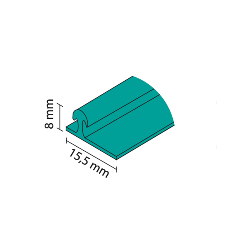 L-050 szyna górna/dolna alum surowy